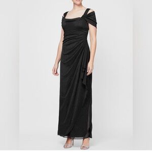 Alex Evenings Sparkling Black Evening Dress